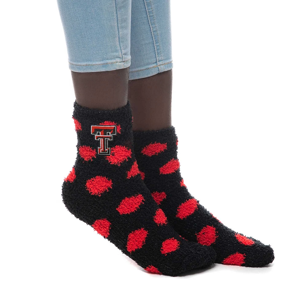 Women's ZooZatz Texas Tech Red Raiders Fuzzy Dot Ankle Socks