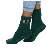 Women's ZooZatz Miami Hurricanes Fuzzy Crew Socks