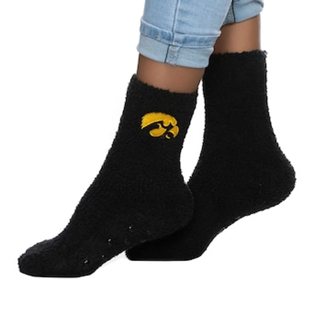 Women's ZooZatz Iowa Hawkeyes Fuzzy Crew Socks