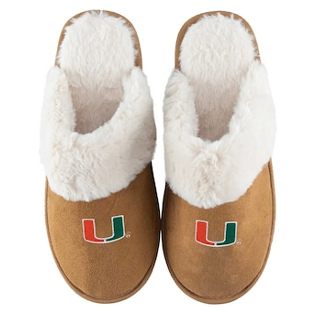 Women's ZooZatz Miami Hurricanes Faux Fur Slippers