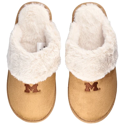 Women's ZooZatz Michigan Wolverines Faux Fur Slippers