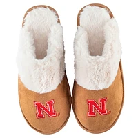 Women's ZooZatz Nebraska Huskers Faux Fur Slippers