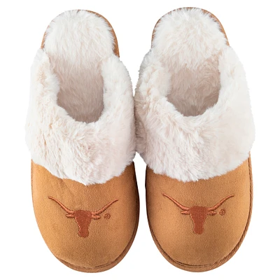 Women's ZooZatz Texas Longhorns Faux Fur Slippers