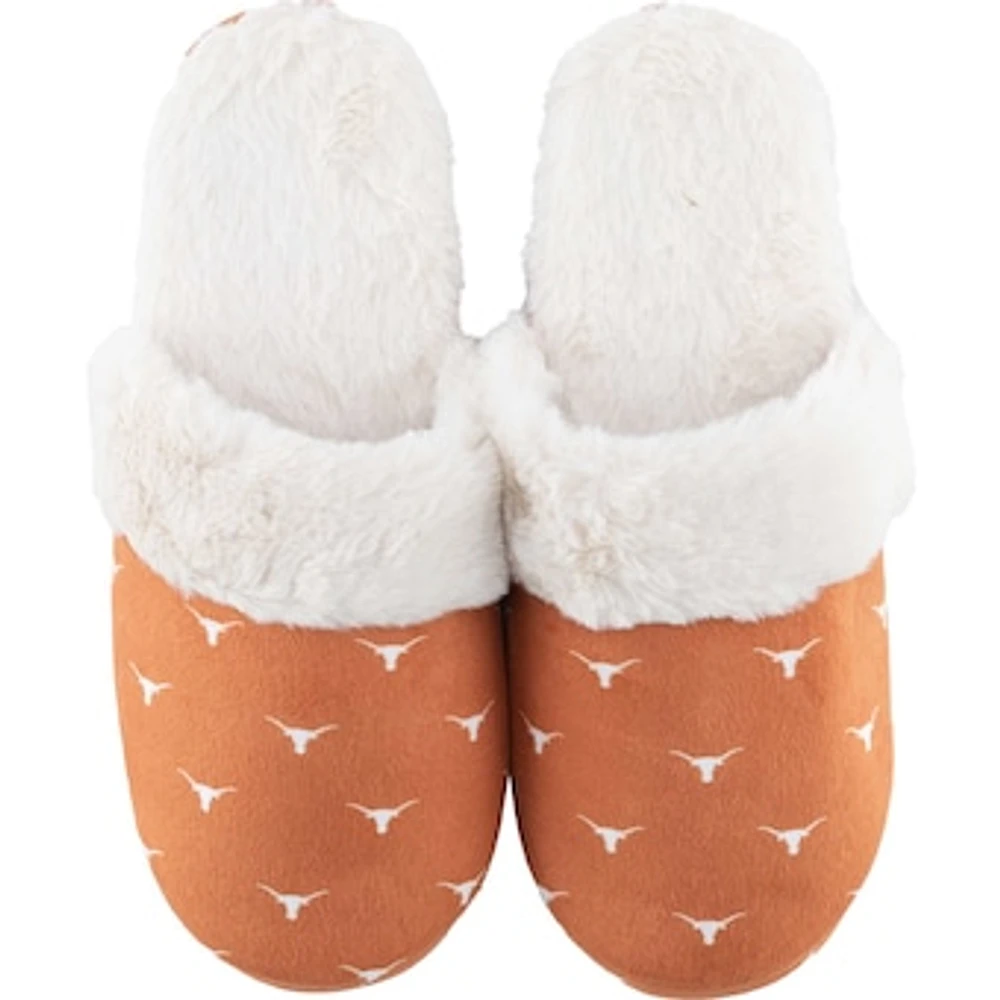 Women's ZooZatz Texas Longhorns Faux Fur Slippers