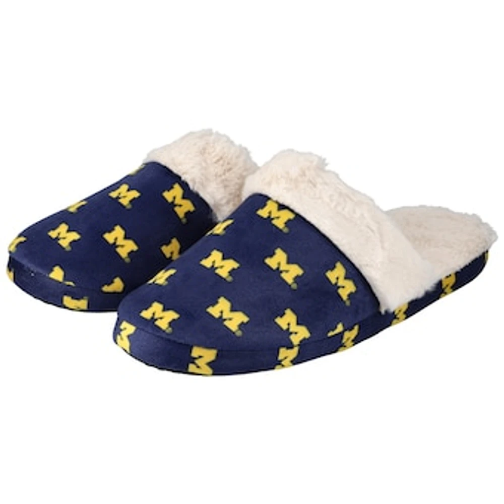 Women's ZooZatz Michigan Wolverines Faux Fur Slippers