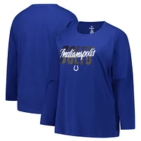 Women's Fanatics Royal Indianapolis Colts Long Sleeve Scoop Neck T-Shirt