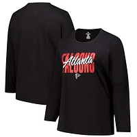 Women's Fanatics Black Atlanta Falcons Long Sleeve Scoop Neck T-Shirt