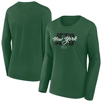 Women's Fanatics Green New York Jets Long Sleeve Scoop Neck T-Shirt