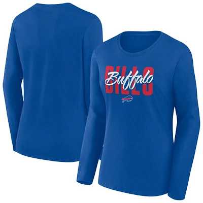 Women's Fanatics Royal Buffalo Bills Long Sleeve Scoop Neck T-Shirt