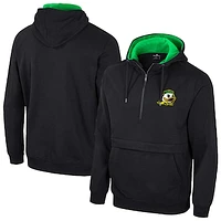 Men's Colosseum  Black Oregon Ducks Half-Zip Pullover Hoodie