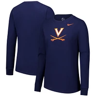 Women's Nike Navy Virginia Cavaliers Performance Long Sleeve T-Shirt