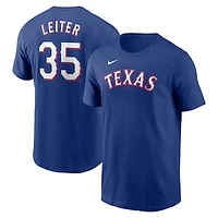 Men's Nike Jack Leiter Royal Texas Rangers Fuse Name & Number T-Shirt