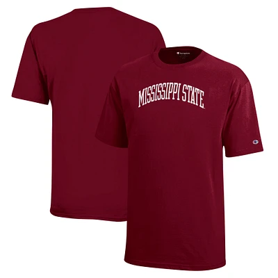 Youth Champion Maroon Mississippi State Bulldogs Team Arch T-Shirt