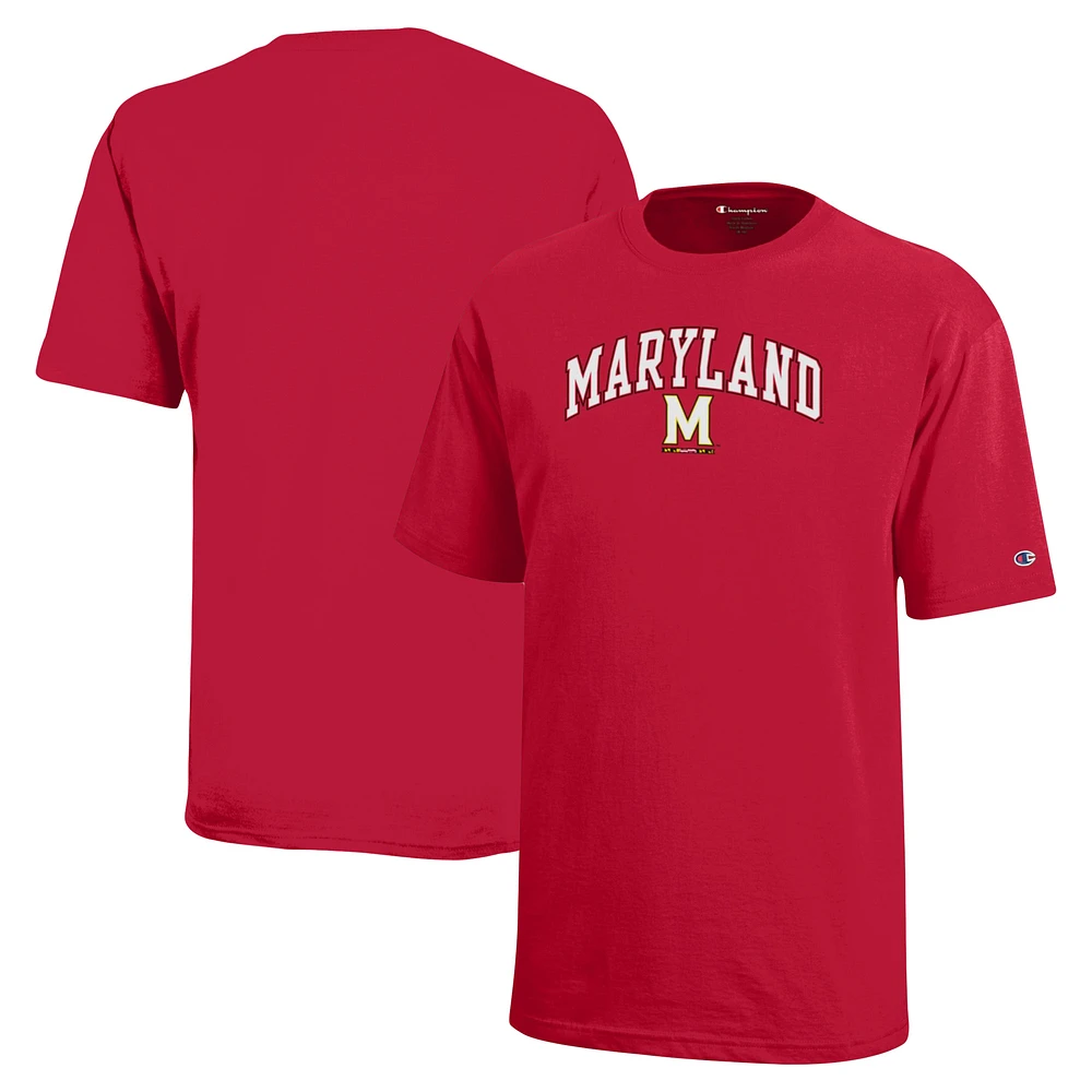 Youth Champion Red Maryland Terrapins Arch Over Logo T-Shirt