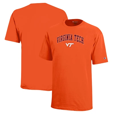 Youth Champion Orange Virginia Tech Hokies Arch Over Logo T-Shirt