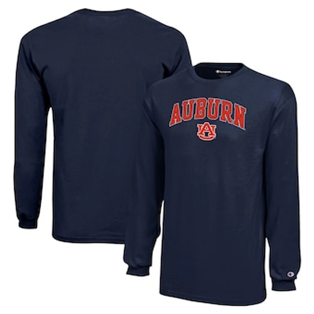 Youth Champion Navy Auburn Tigers Arch Over Logo Long Sleeve T-Shirt