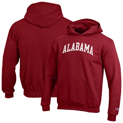 Youth Champion Crimson Alabama Tide Basic Arch Hoodie