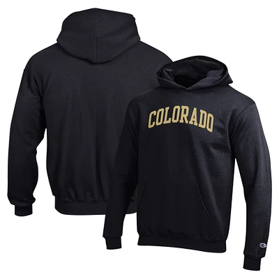 Youth Champion Black Colorado Buffaloes Basic Arch Hoodie