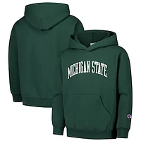 Youth Champion Green Michigan State Spartans Basic Arch Hoodie