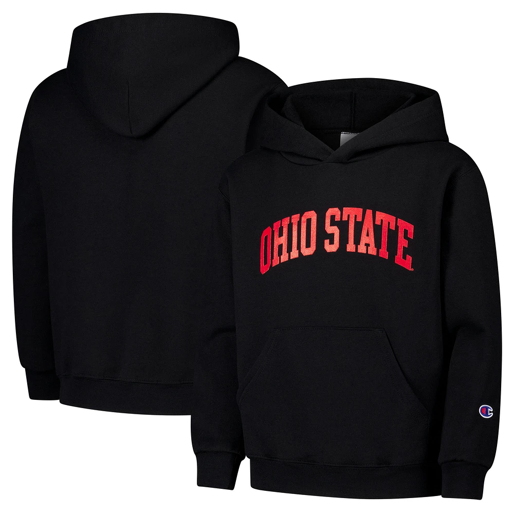 Youth Champion Black Ohio State Buckeyes Basic Arch Hoodie