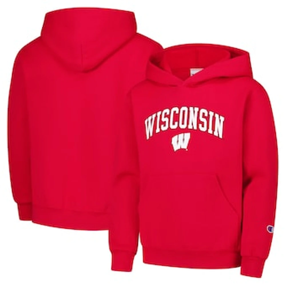 Youth Champion Red Wisconsin Badgers Campus Pullover Hoodie