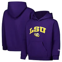 Youth Champion Purple LSU Tigers Campus Pullover Hoodie