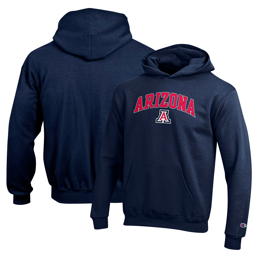 Youth Champion Navy Arizona Wildcats Campus Pullover Hoodie