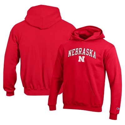 Youth Champion Scarlet Nebraska Huskers Campus Pullover Hoodie