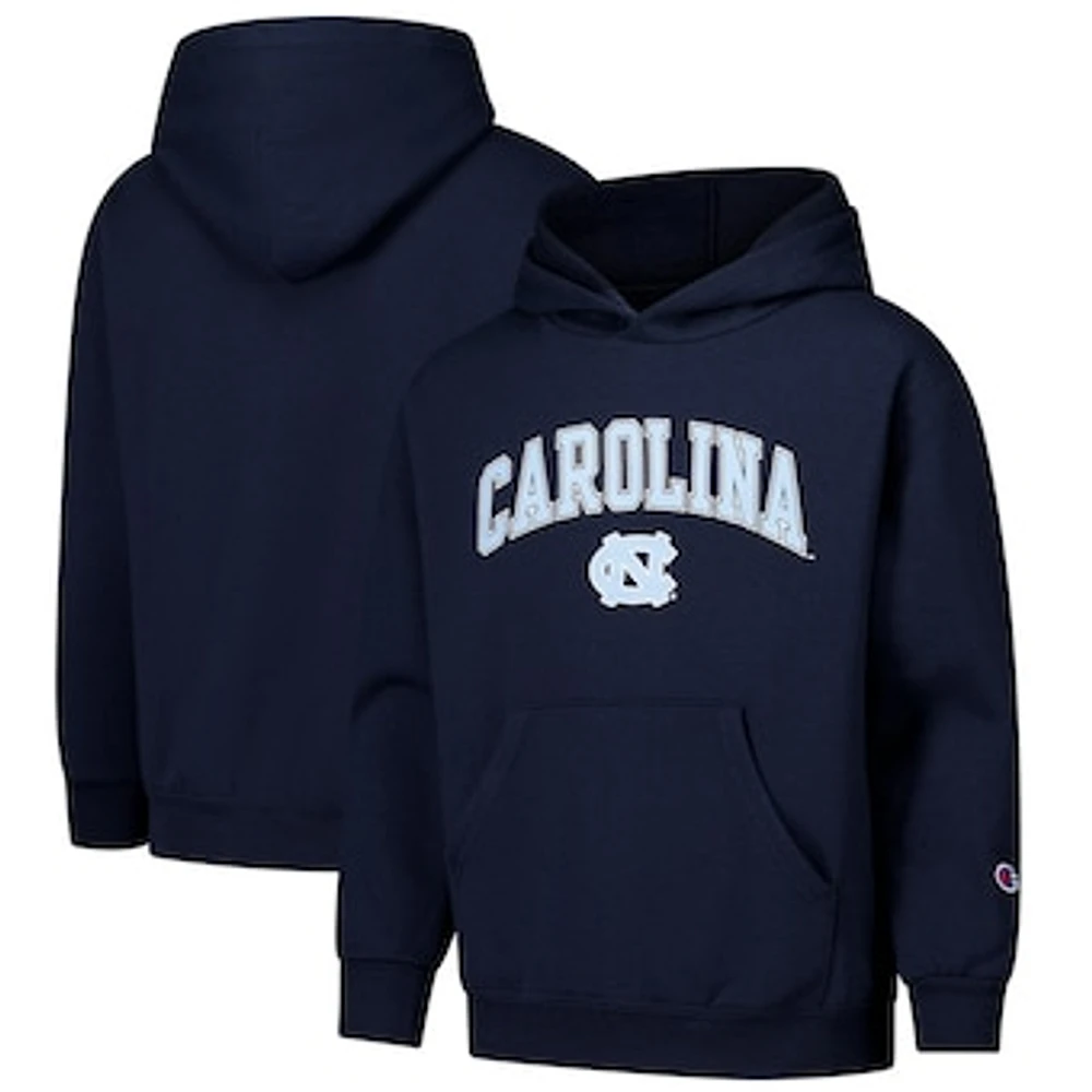 Youth Champion Navy North Carolina Tar Heels Campus Pullover Hoodie