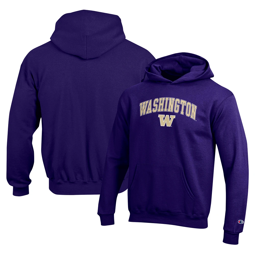 Youth Champion Purple Washington Huskies Campus Pullover Hoodie