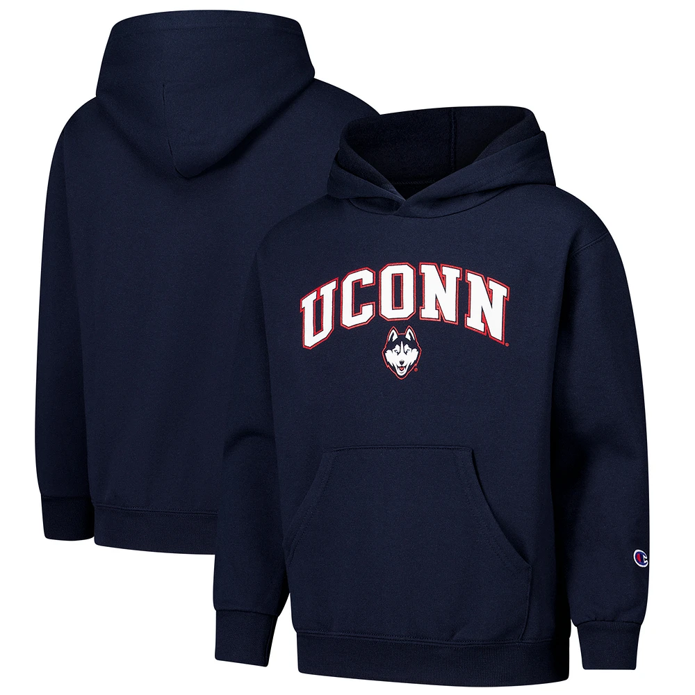 Youth Champion Navy UConn Huskies Campus Pullover Hoodie