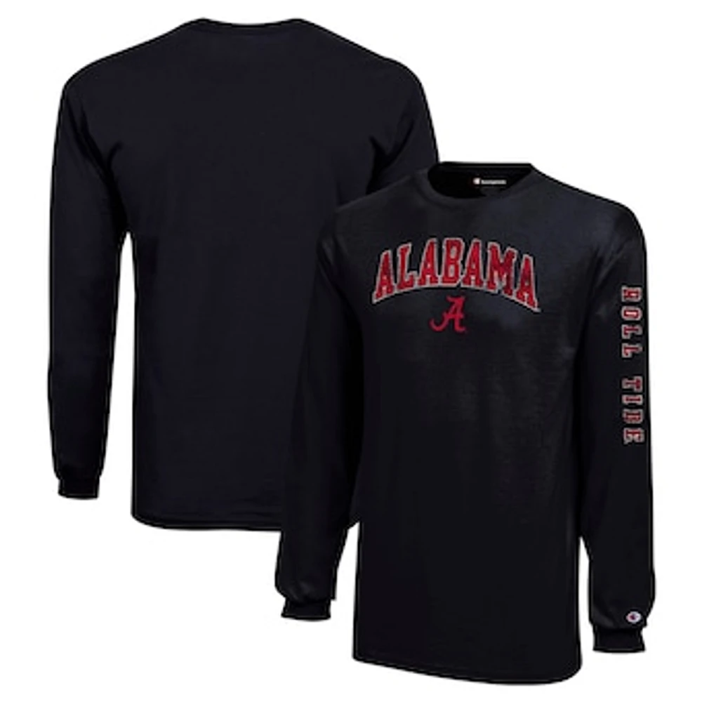 Youth Champion Alabama Crimson Tide Distressed Arch Over Logo Long Sleeve T-Shirt