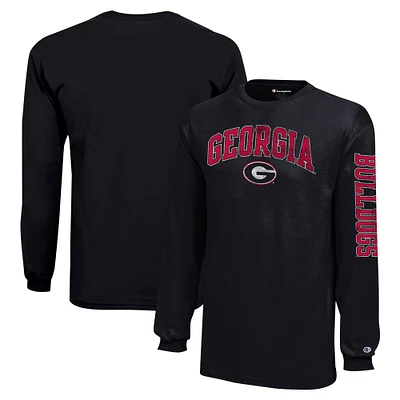 Youth Champion Georgia Bulldogs Distressed Arch Over Logo Long Sleeve T-Shirt