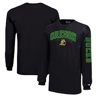 Youth Champion Black Oregon Ducks Distressed Arch Over Logo Long Sleeve T-Shirt