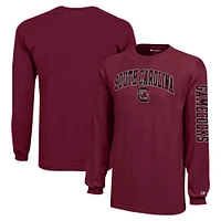 Youth Champion Garnet South Carolina Gamecocks Distressed Arch Over Logo Long Sleeve T-Shirt