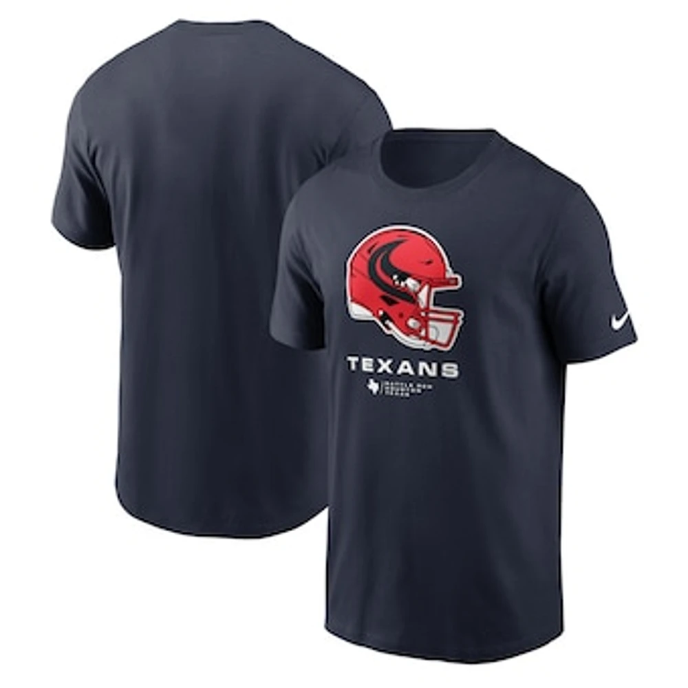 Men's Nike Navy Houston Texans Helmet T-Shirt