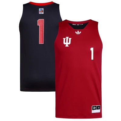 Men's adidas #1 Crimson/Black Indiana Hoosiers Black History Month Basketball Jersey