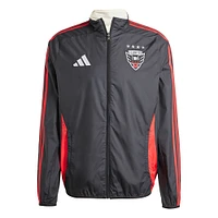 Men's adidas Black/White D.C. United 2025 Anthem Reversible Full-Zip Jacket