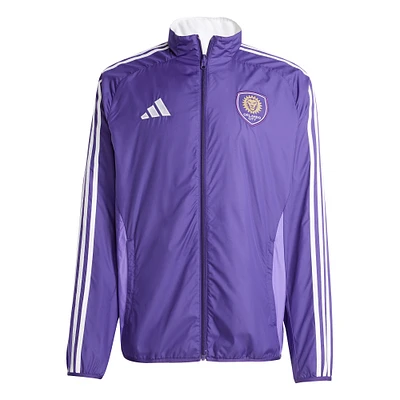 Men's adidas Purple/White Orlando City SC 2025 Anthem Reversible Full-Zip Jacket