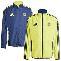 Men's adidas Yellow/Navy Nashville SC 2025 Anthem Reversible Full-Zip Jacket