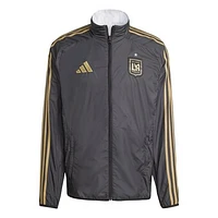 Men's adidas Black/White LAFC 2025 Anthem Reversible Full-Zip Jacket