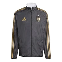 Men's adidas Black/White LAFC 2025 Anthem Reversible Full-Zip Jacket