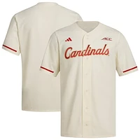 Men's adidas  Cream Louisville Cardinals Replica Baseball Jersey