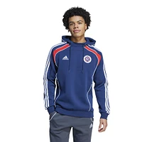 Men's adidas Navy New England Revolution 2025 Travel Pullover Hoodie