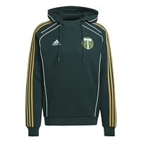 Men's adidas Green Portland Timbers 2025 Travel Pullover Hoodie