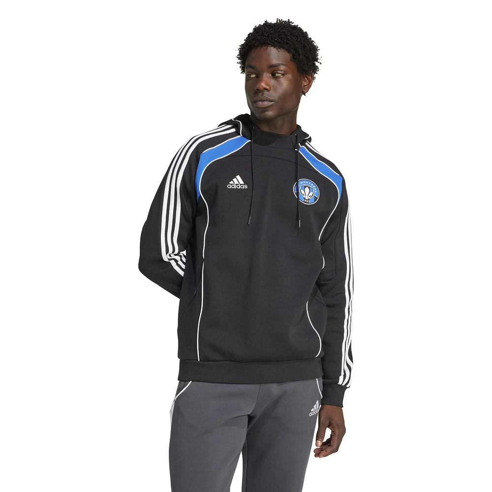 Men's adidas Black CF Montreal 2025 Travel Pullover Hoodie