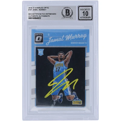Jamal Murray Denver Nuggets Autographed 2016-17 Panini Donruss Optic Rated Rookie Yellow Ink #157 Beckett Fanatics Witnessed Authenticated 10 Rookie Card