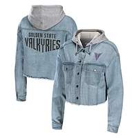 Women's WEAR by Erin Andrews Golden State Valkyries Full-Snap Denim Jacket