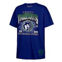 Youth Mitchell & Ness Blue Minnesota Timberwolves Hardwood Classics Vintage Hoopster T-Shirt