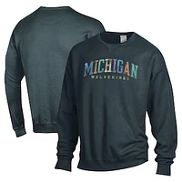 Unisex ComfortWash Gray Michigan Wolverines Oversized Pullover Sweatshirt